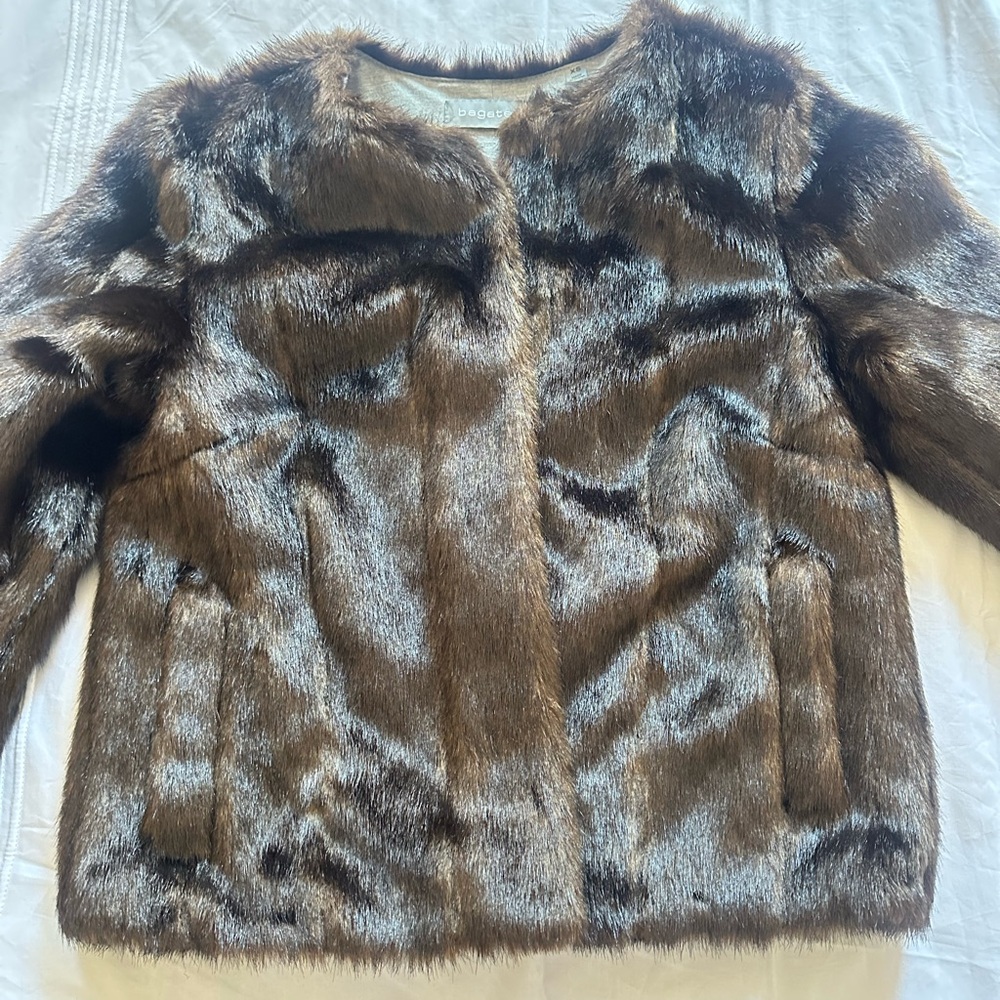Bagatelle Shimmering Brown Teddy Jacket